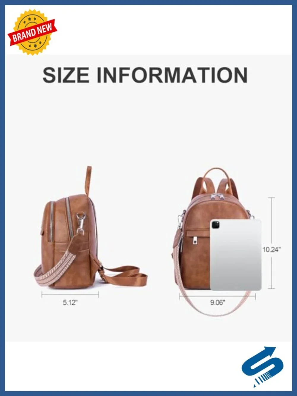 Mini Convertible Vegan Leather Backpack Travel Shoulder Bag